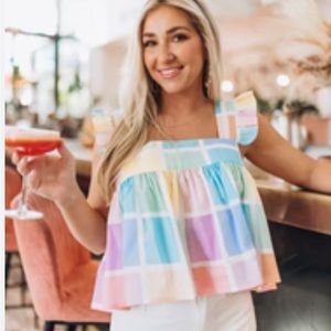 NWT buddylove Kyle Ruffle Swing Tank Top